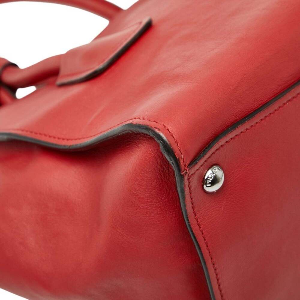 PRADA Red Leather Shoulder Bag - Picture 7 of 10